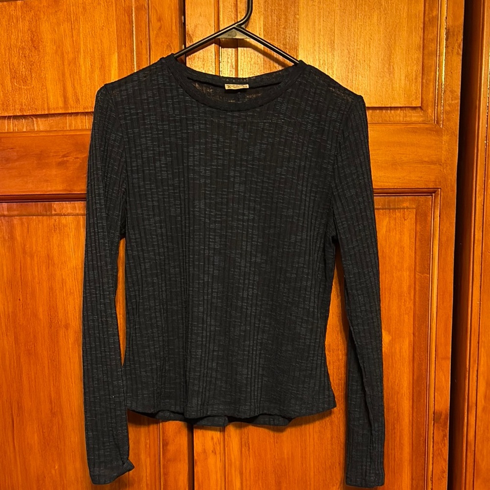 Semi sheer navy blue top